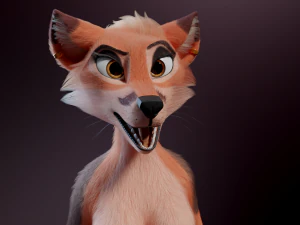 Celeste Anthro Fox 3D Model