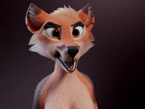 Celeste Anthro Fox 3D Model