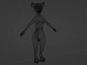 Celeste Anthro Fox 3D Model