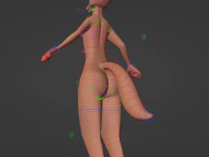 Celeste Anthro Fox 3D Model