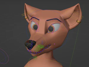 Celeste Anthro Fox 3D Model