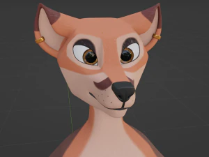 Celeste Anthro Fox 3D Model