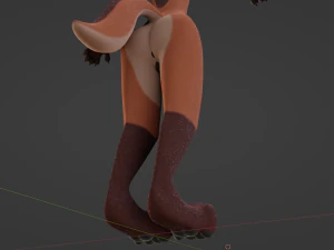 Celeste Anthro Fox 3D Model