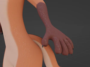 Celeste Anthro Fox 3D Model