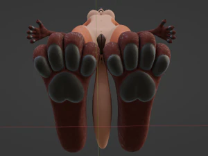 Celeste Anthro Fox 3D Model