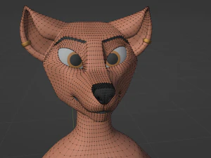 Celeste Anthro Fox 3D Model