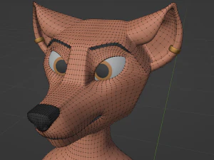 Celeste Anthro Fox 3D Model