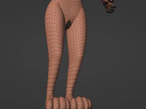 Celeste Anthro Fox 3D Model