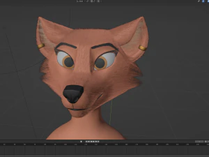 Celeste Anthro Fox 3D Model