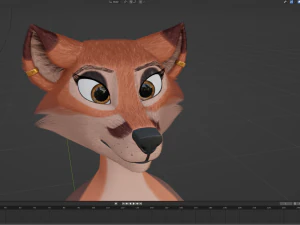Celeste Anthro Fox 3D Model