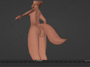 Celeste Anthro Fox 3D Model