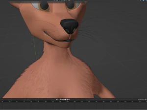 Celeste Anthro Fox 3D Model