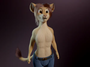 Arthur Anthro Lion 3D Model