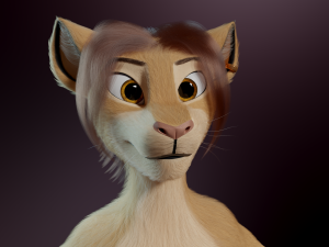 Arthur Anthro Lion Model 3D