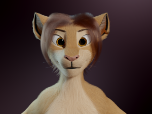 Arthur Anthro Lion Model 3D