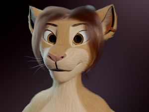 Arthur Anthro Lion Model 3D