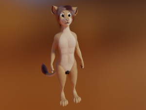 Arthur Anthro Lion Model 3D
