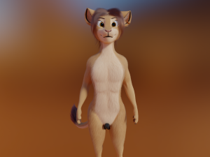 Arthur Anthro Lion Model 3D