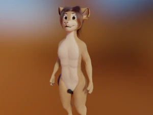 Arthur Anthro Lion 3D Model