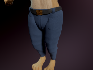 Arthur Anthro Lion Model 3D