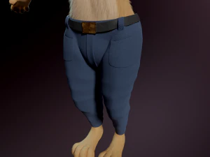 Arthur Anthro Lion 3D Model