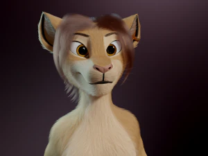 Arthur Anthro Lion 3D Model
