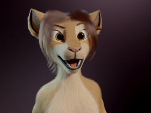 Arthur Anthro Lion Model 3D