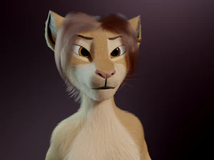 Arthur Anthro Lion 3D Model