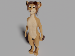 Arthur Anthro Lion Model 3D