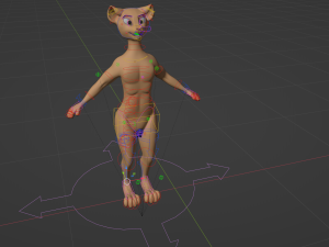 Arthur Anthro Lion Model 3D