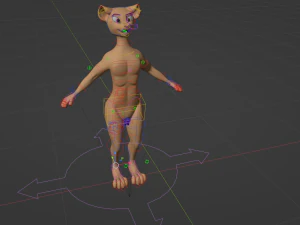 Arthur Anthro Lion 3D Model