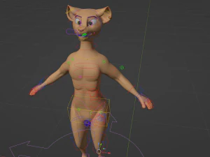 Arthur Anthro Lion 3D Model