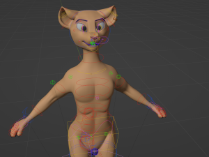 Arthur Anthro Lion Model 3D