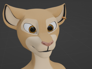 Arthur Anthro Lion Model 3D