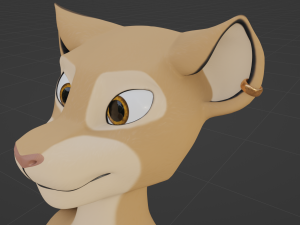 Arthur Anthro Lion Model 3D
