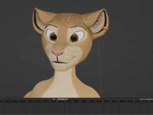 Arthur Anthro Lion 3D Model