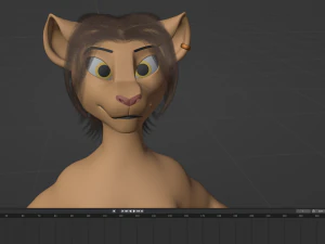 Arthur Anthro Lion 3D Model