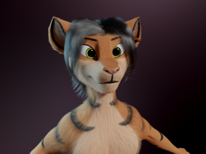 John Anthro Tiger 3D मॉडल