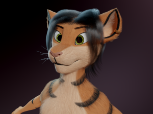 John Anthro Tiger 3D मॉडल