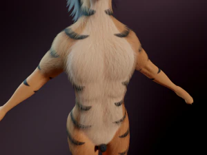 John Anthro Tiger 3D Model