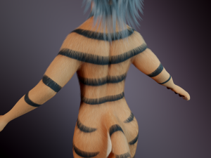 John Anthro Tiger 3D मॉडल