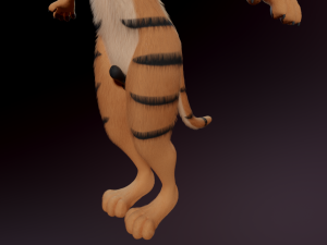 John Anthro Tiger 3D मॉडल