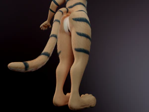 John Anthro Tiger 3D Model