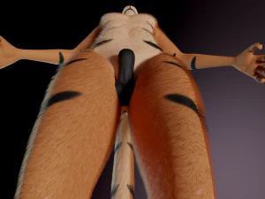 John Anthro Tiger 3D Model