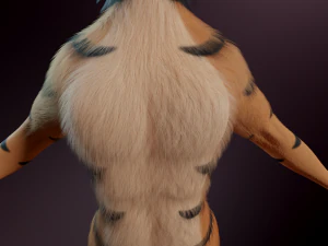 John Anthro Tiger 3D Model