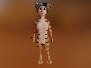 John Anthro Tiger 3D मॉडल