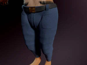 John Anthro Tiger 3D Model