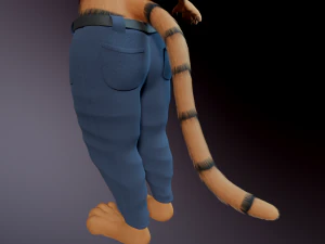 John Anthro Tiger 3D Model
