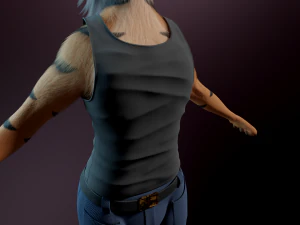 John Anthro Tiger 3D Model