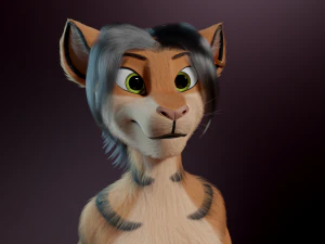 John Anthro Tiger 3D Model